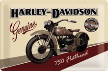 Harley Davidson Plechová cedule Harley Davidson Flathead 750