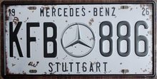 Retro Plechová cedule Mercedes Benz