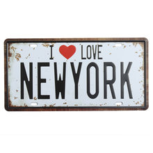 Retro Plechová cedule I Love New York
