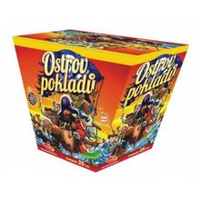 Pyrotechnika Kompaktní ohňostroj 25ran / 25mm Ostrov pokladů šikmý