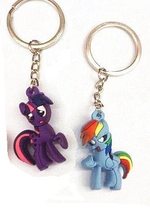 Přívěsek na klíče Pony I LOVE YOU 3D modrý / fialový