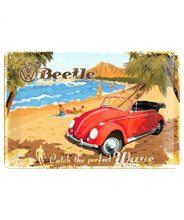 Nostalgic Art Plechová cedule - VW Beetle Ready for the Beach