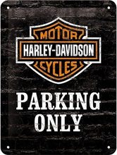 Harley Davidson Plechová cedule – Harley Davidson Parking Only
