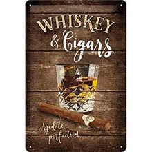 Nostalgic Art Plechová cedule - Whiskey & Cigars
