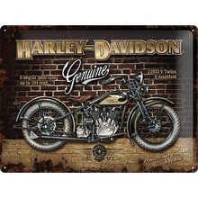 Harley Davidson Plechová cedule – Harley Davidson Genuine 1933