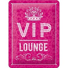 Nostalgic Art Plechová cedule - VIP Lounge Růžová
