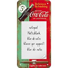 Nostalgic Art Poznámkový blok Coca Cola dvoubarevný