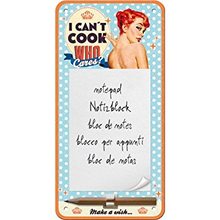 Nostalgic Art Poznámkový blok-I Can´t Cook-Who Cares