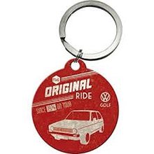 Nostalgic Art Retro klíčenka kulatá-VW-The Original Ride-Red