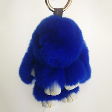 Přívěsek na kabelku - klíčenka králík modrý