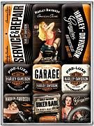 Nostalgic Art Sada magnetů - Harley Davidson /různé/