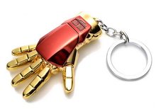 Marvel Přívěsek na klíče Iron Man 3D ruka červeno zlatá