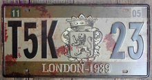 Retro Plechová cedule London-1939