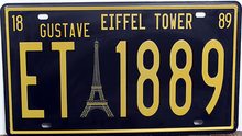 Retro Plechová cedule Eiffel Tower