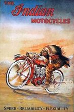 Retro Plechová cedule The Indian Motocycles