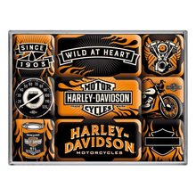 Nostalgic Art Sada magnetů Harley-Davidson H-D, “Wild at Heart”