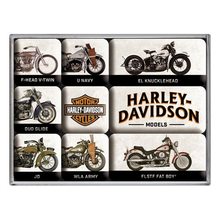 Nostalgic Art Sada magnetů Vintage Retro Harley Davidson Model Chart Set