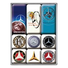 Nostalgic Art Sada magnetů Mercedes-Benz Logo Evolution | Retro Set
