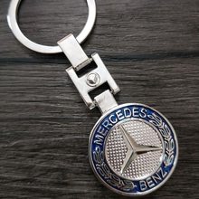 Přívěsek na klíče Mercedes modrý plný