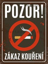 Nostalgic Art Plechová cedule - Zákaz kouření 30x40cm