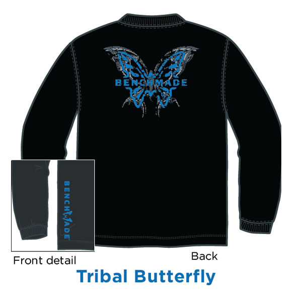 Benchmade Tričko Benchmade Tribal Butterfly - černé