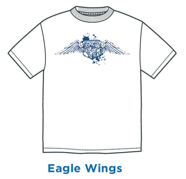 Benchmade Tričko Benchmade Eagle Wings - bílé