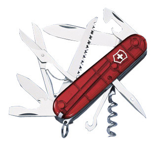 Victorinox Kapesní nůž Victorinox Huntsman transparent red V1.3713.T