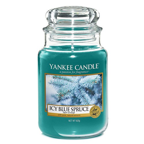 Yankee candle Svíčka ve skleněné dóze Zledovatělý modrý smrk, 623 g