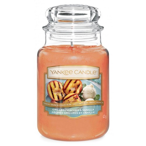 Yankee candle Svíčka ve skleněné dóze Grilované broskve a vanilka, 623 g