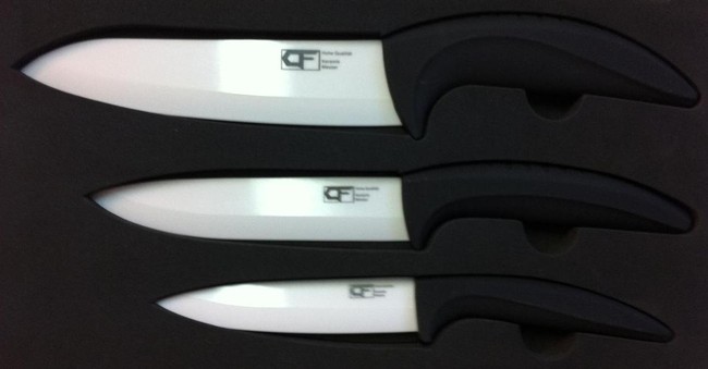 Smart Cook Dárková sada 3 ks keramických nožů Deluxe + stojánek