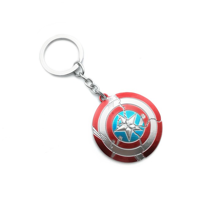 Marvel Přívěšek na klíče - štít Kapitan Amerika prasklý