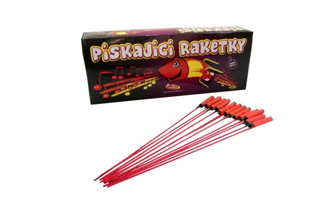 Pyrotechnika Rakety set. 12x12ks (144ks) Pískající Raketky