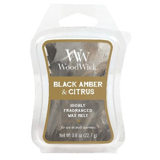 WoodWick Vonný vosk Black Amber & Citrus 22.7 g Černá ambra a citrus