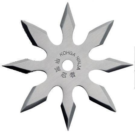Highlife Vrhací hvězdice "Silver 8" osmicípá (Chladné zbraně) + pouzdro ZDARMA