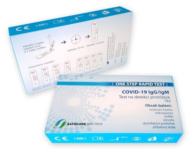 Safecare Bio-Tech Testovací set na detekci protilátek COVID-19 z krve