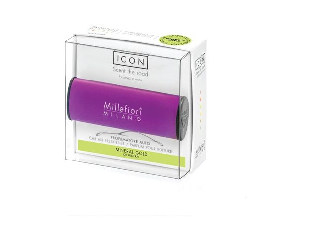 Millefiori Icon Vůně do auta Mineral Gold, fialová Classic
