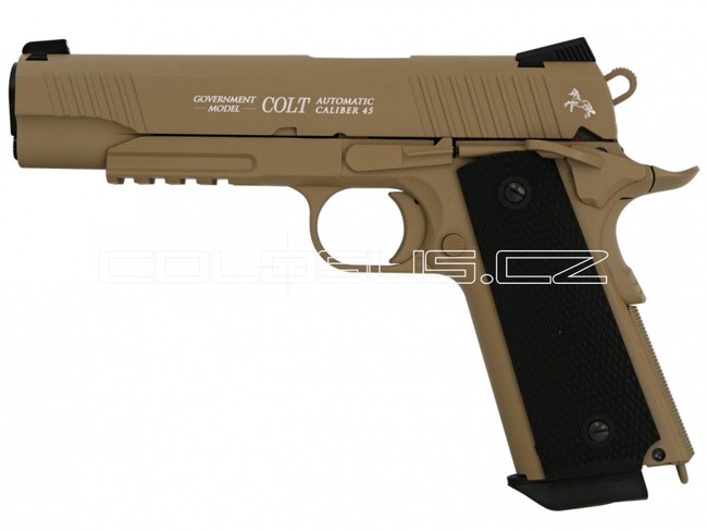 Umarex Vzduchová pistole Colt Government M45 CQPB FDE + zdarma vzduchovkové terče bal. 100ks