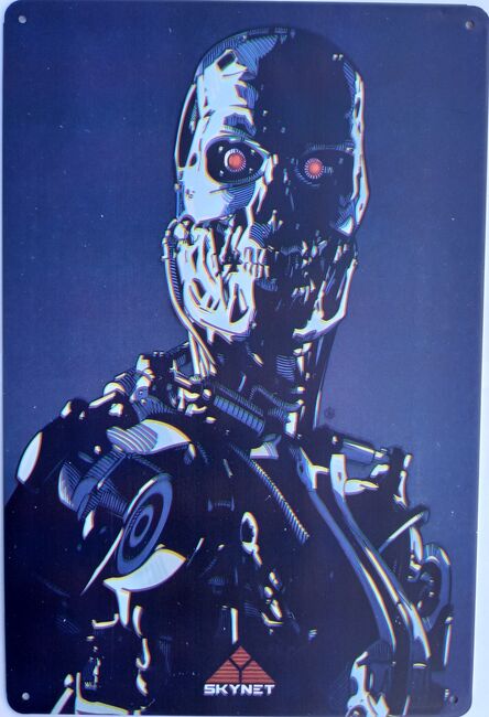 Retro Plechová cedule "Terminator T-800"