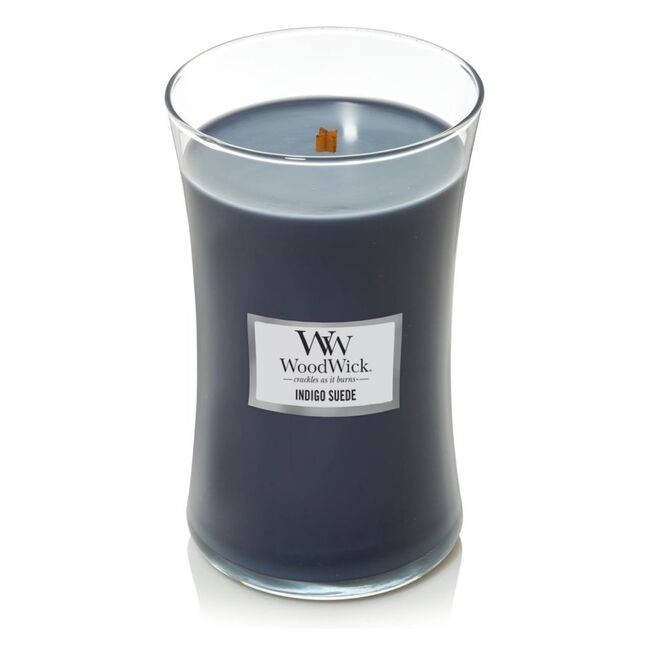 WoodWick velká svíčka Indigo Suede