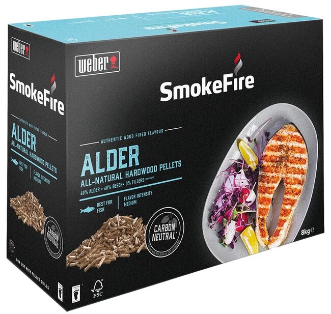 Weber Přírodní dřevěné pelety - olše, 8 kg