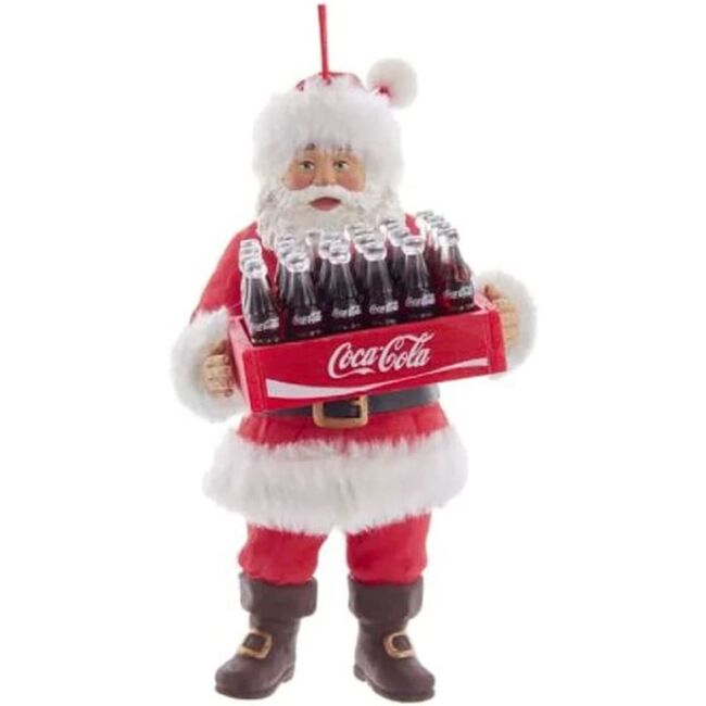 Závěsná ozdoba - Santa s bednou CocaCola