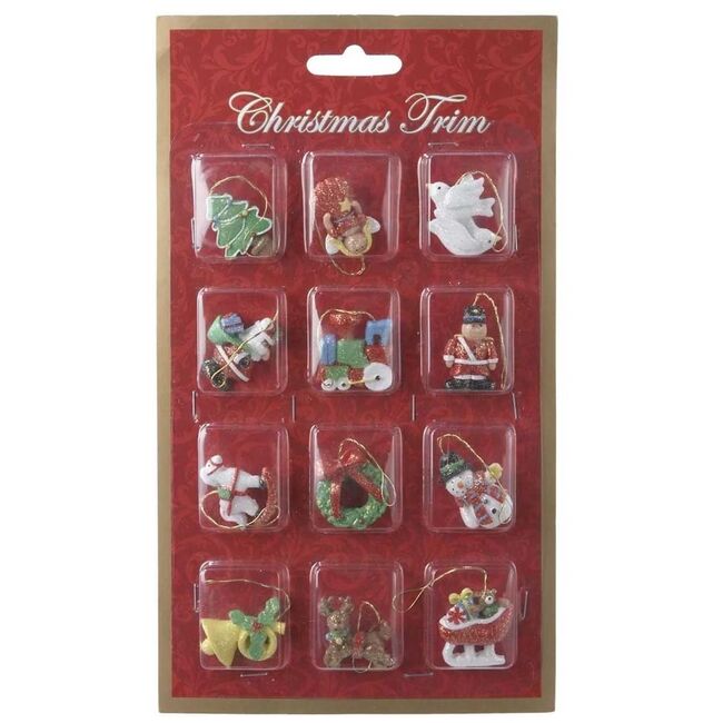 Vánoční ozdoby - Set Mini 12ks