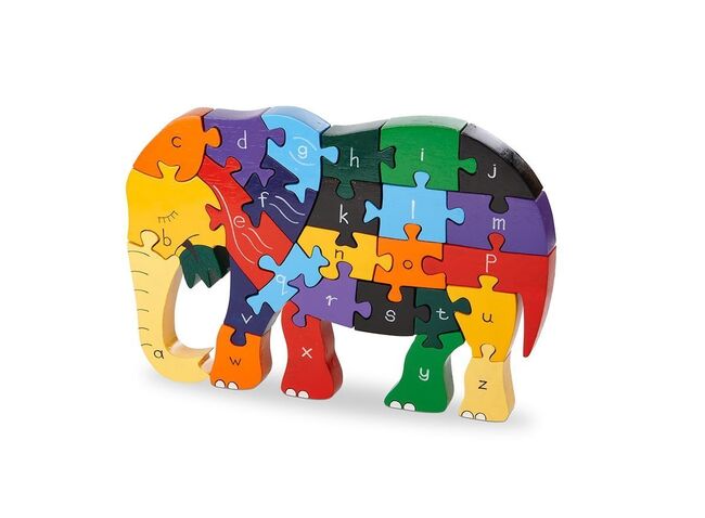 Highlife Vzdělávací dřevěné puzzle - Slon africký