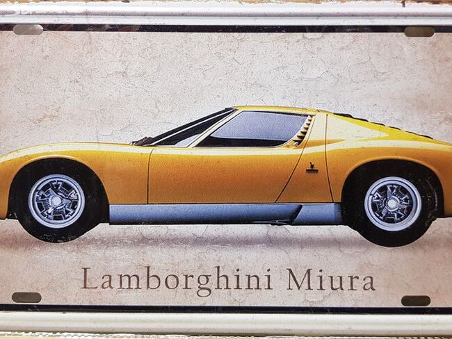 Retro Plechová cedule Lamborghini Miura