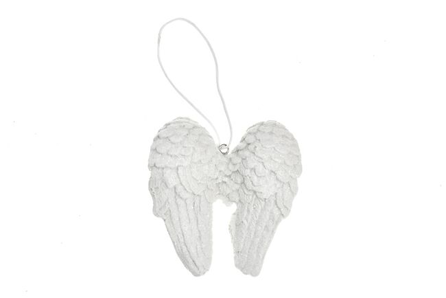 Vánoční ozdoba - Andělská křídla s glitry na zavěšení