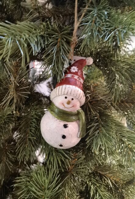 Vánoční ozdoba - koule sněhulák