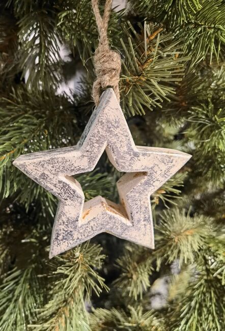Vánoční ozdoba - dřevěná hvězda