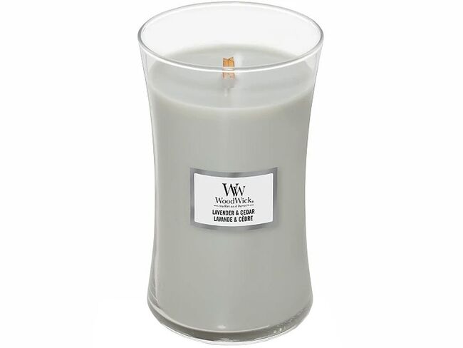 WoodWick velká svíčka Lavender & Cedar