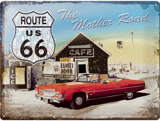Nostalgic Art Plechová cedule Route 66 Mother Road