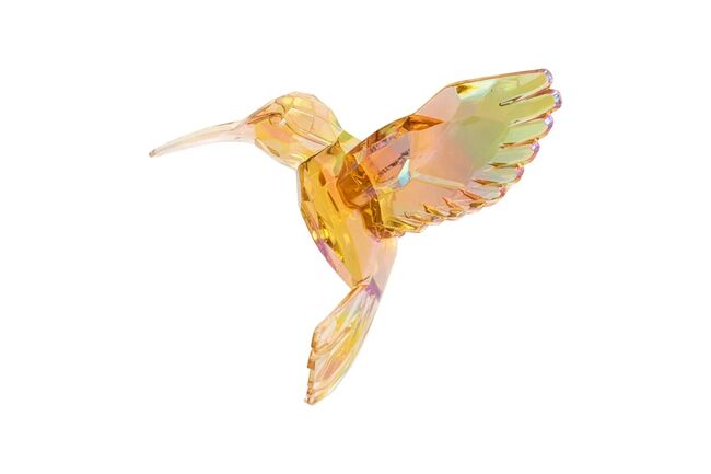 Ozdoba kolibřík zlatý průhledný